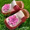 Pantofi barefoot copii, piele naturala, talpa flexibila, floare- RO-16-12-24-By Pebebe