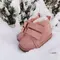 Ghete primii pasi, piele naturala, captuseala din blanita, talpa felxibila, roz prafuit- RO-22-3-23-By Pebebe