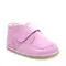 Ghete barefoot din piele naturala pentru copii, primii pasi, inchidere cu scai si talpa din flexibila, roz lila- RO-14-2-24-By Pebebe