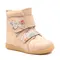 Ghete primii pasi, piele naturala, talpa flexibila, roz, fluturas, Giulia - Ari-200-26-