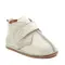 Ghete barefoot copii, piele naturala, talpa flexibila, crem,- RO-104-8-24-By Pebebe
