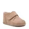Ghete barefoot din piele naturala pentru copii, primii pasi, inchidere cu scai si talpa din flexibila, latte- RO-14-latte-23-By Pebebe