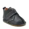 Ghete copii, barefoot, piele naturala, primii pasi, negru- RO-121-3-22-By Pebebe