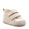 Ghete primii pasi, piele naturala, captuseala din blanita, talpa felxibila, crem- RO-22-17-24-By Pebebe
