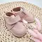 Pantofi primii pasi fete, piele naturala, barefoot, talpa flexibila, culoare roz, Smiley- RO-500-1-24-By Pebebe