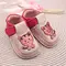 Pantofi barefoot copii, primii pasi, piele naturala, talpa flexibila, roz, pisica- RO-16-11-23-By Pebebe