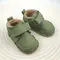 Ghete barefoot pentru copii, primii pasi, piele naturala, captuseala din blana, talpa flexibila, verde, Smiley- RO-600-6-23-