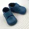 Ghete barefoot copii, din piele naturala cu scai, captuseala textila si talpa din cauciuc, bleumarin - RO-17-16-24-