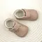 Ghete primii pasi, piele naturala, scai, captuseala textila, talpa din cauciuc, cappuccino - RO-17-10-23-