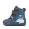 Ghete imblanite D.D.Step, piele naturala, talpa flexibila, albastru, animalute din jungla - W029-52287-24-