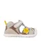 Sandale Biomecanics baieti, talpa flexibila, protectie degete, Biogateo Casual, crem cu steluta_262127-B695-19_Pebebe