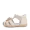 Sandale D.D. Step copii, piele naturala, talpa flexibila, alb unt, caine_G075-61516B-20_Pebebe