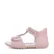 Sandale D.D Step fete, piele naturala, talpa felxibila, roz cu floare_G111-61348AM-27_Pebebe