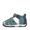 Sandale baieti cu barete si ajustare cu 2 scaiuri, piele naturala, talpa flexibila, verde inchis, D.D. Step_G111-61843-21_Pebebe