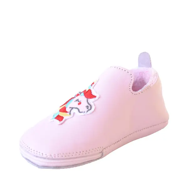 Pantofi copii cu fermoar și talpă de piele, roz_RO-06-roz-21_Pebebe