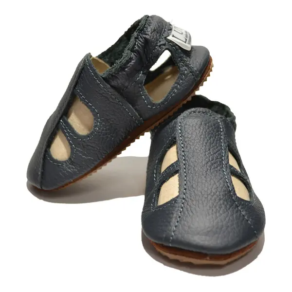 Sandale bleumarin din piele moale cu decupaje_PL004-albastru-29_Pebebe
