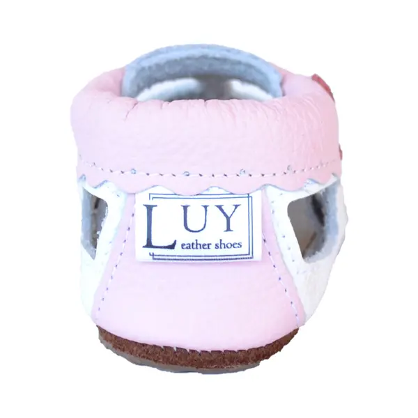 Sandale din piele moale albe cu fluturas mov_PL007-alb-29_Pebebe