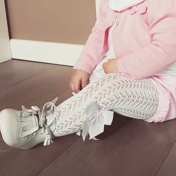 Dres bumbac crosetat cu funda, alb, Condor_2.530/1-8-200_Pebebe