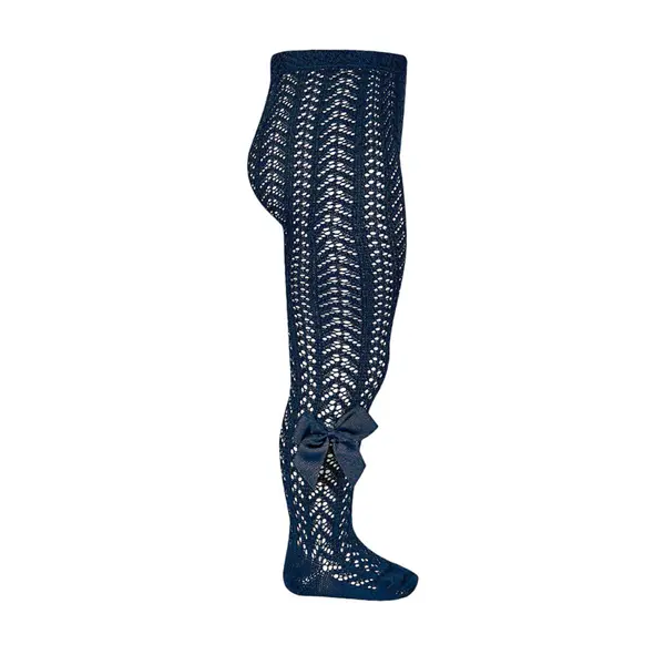 Dres bumbac crosetat cu funda, bleumarin, Condor_2.530/1-4-480_Pebebe