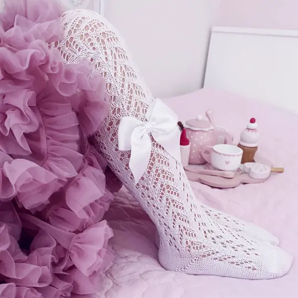 Dres bumbac crosetat cu funda, alb, Condor_2.530/1-8-200_Pebebe