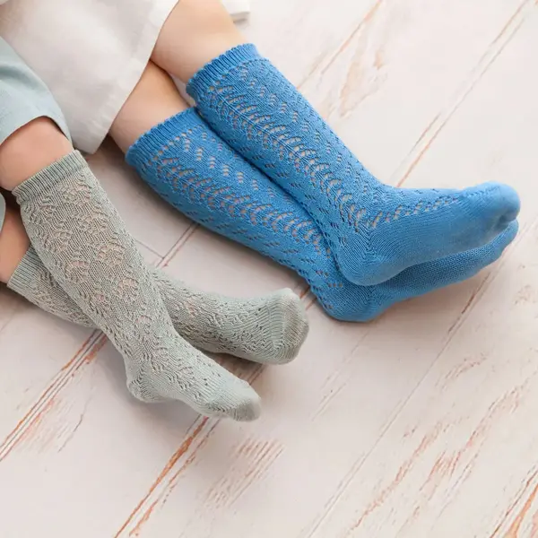 Sosete bumbac, crosetate, maya blue_2.518/2-6-445_Pebebe