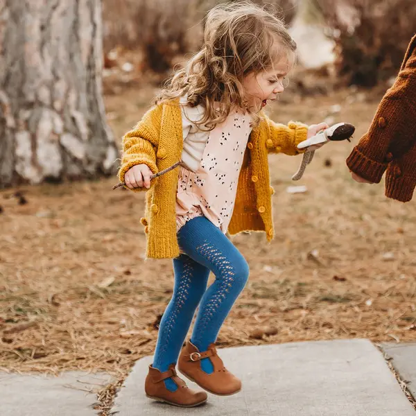 Dres din bumbac cu model lateral crosetat, french blue, Condor_2.591/1-4-449_Pebebe