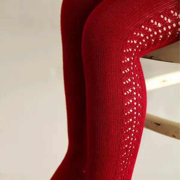 Dres din bumbac cu model lateral crosetat, rosu, Condor_2.591/1-2-550_Pebebe