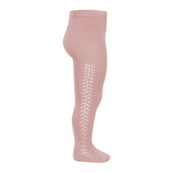 Dres din bumbac cu model lateral crosetat, roz pal, Condor_2.591/1-0-526_Pebebe