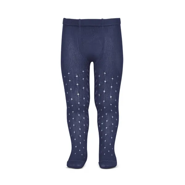 Dres bumbac, model lateral crosetat si perforatii, bleumarin, Condor_2.565/1-2-480_Pebebe