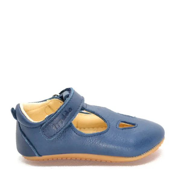 Pantofi din piele moale cu perforatii si talpa flexibila, albastru, Froddo_G1130006-2-18_Pebebe
