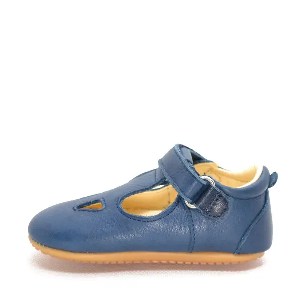 Pantofi din piele moale cu perforatii si talpa flexibila, albastru, Froddo_G1130006-2-18_Pebebe