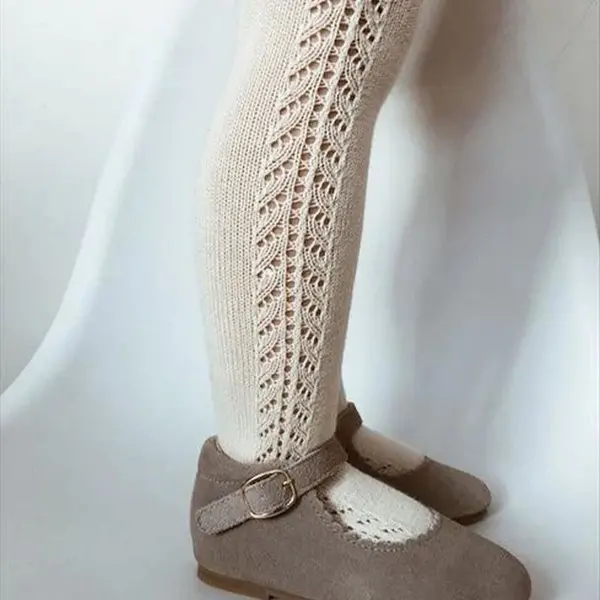 Dres din bumbac cu model lateral crosetat, crem, Condor_2.591/1-2-202_Pebebe