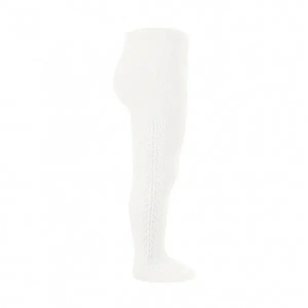 Dres din bumbac cu model lateral crosetat, crem, Condor_2.591/1-2-202_Pebebe