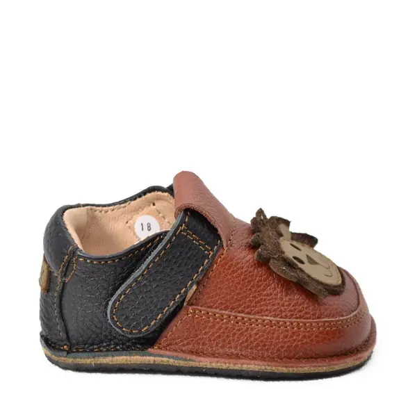 Pantofi barefoot copii, primii pasi, piele naturala, talpa flexibila, leu_RO-16-3-18_Pebebe