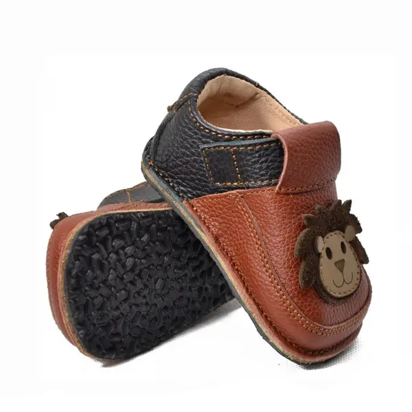 Pantofi barefoot copii, primii pasi, piele naturala, talpa flexibila, leu_RO-16-3-18_Pebebe