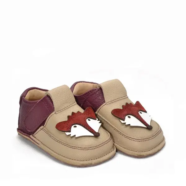 Pantofi barefoot, primii pasi, copii, piele naturala, talpa flexibila, vulpe_RO-16-6-22_Pebebe