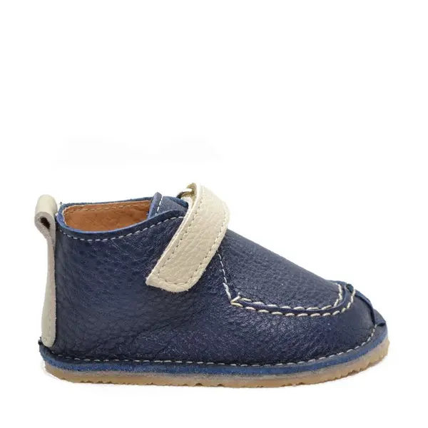 Pantofi din piele naturala pentru copii, talpa cauciuc, scai, Bubu, bleumarin, crem_RO-110-bleumarin-crem-24_Pebebe