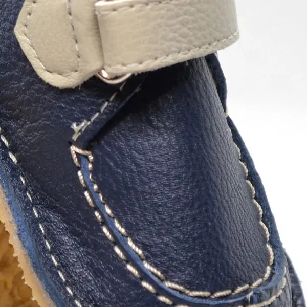 Pantofi din piele naturala pentru copii, talpa cauciuc, scai, Bubu, bleumarin, crem_RO-110-bleumarin-crem-24_Pebebe
