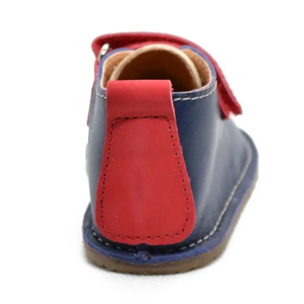 Pantofi din piele naturala pentru copii, talpa cauciuc, scai, Bubu, bleumarin rosu_RO-110-bleumarin-rosu-17_Pebebe