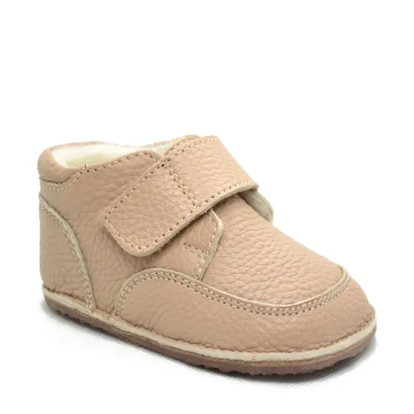 Ghete primii pasi, piele naturala, scai, captuseala textila, talpa din cauciuc, cappuccino_RO-17-10-22_Pebebe
