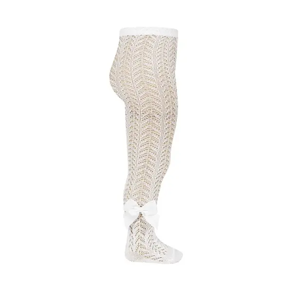 Dresuri copii bumbac crosetat cu funda, crem, Condor_2.530/1-0-202_Pebebe