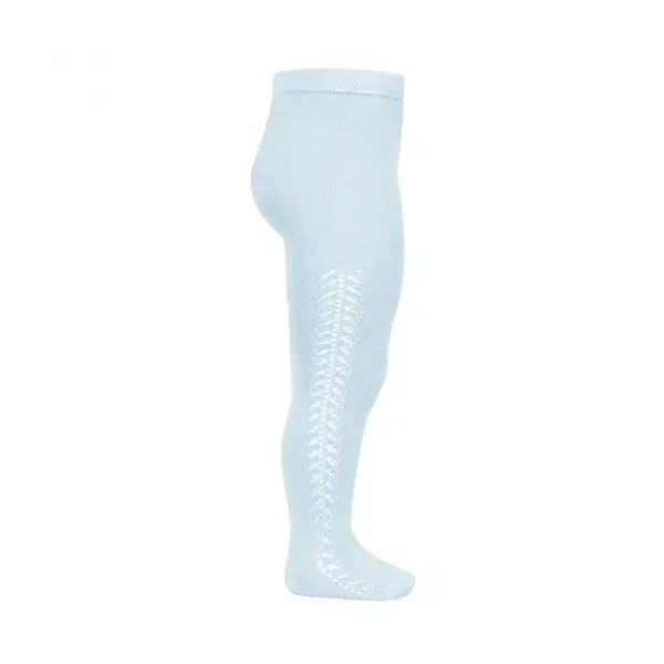 Dresuri copii din bumbac cu model lateral crosetat, baby blue, Condor_2.591/1-0-410_Pebebe