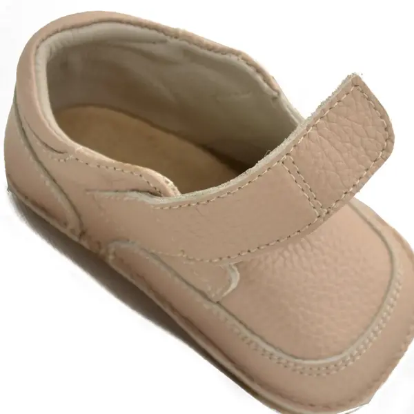 Ghete barefoot din piele naturala pentru copii, primii pasi, inchidere cu scai si talpa din flexibila, cappuccino_RO-14-cappuccino-19_Pebebe