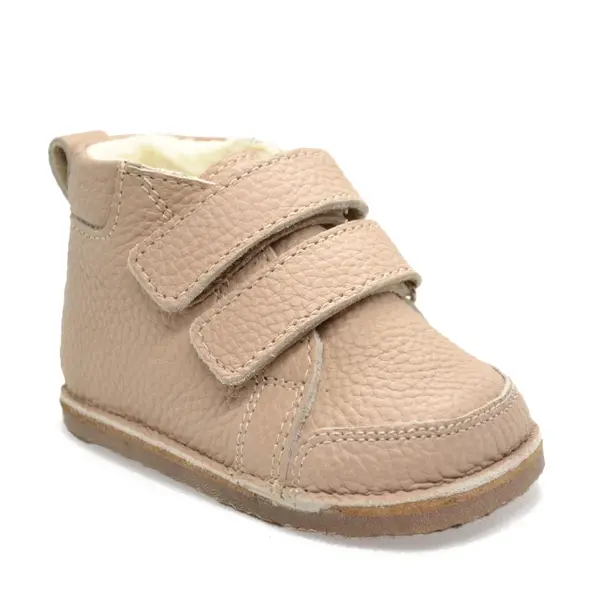 Ghete copii, barefoot, primii pasi, piele naturala, captuseala din blanita, talpa felxibila, cappuccino_RO-22-1-22_Pebebe