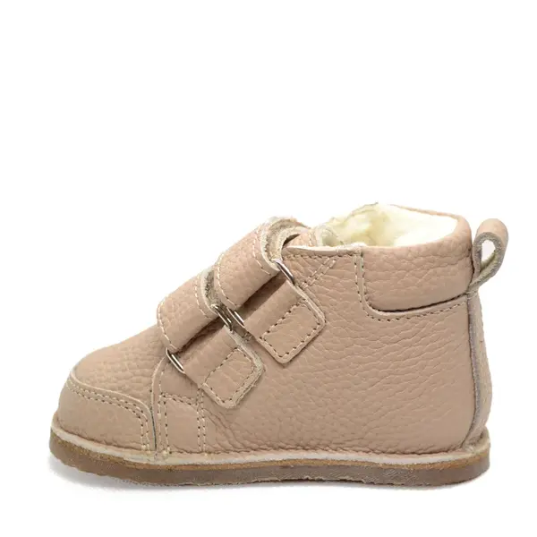Ghete copii, barefoot, primii pasi, piele naturala, captuseala din blanita, talpa felxibila, cappuccino_RO-22-1-22_Pebebe