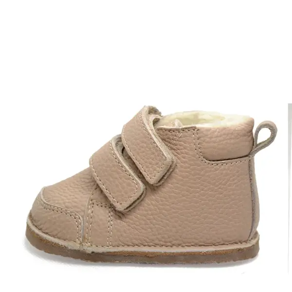 Ghete copii, barefoot, primii pasi, piele naturala, captuseala din blanita, talpa felxibila, cappuccino_RO-22-1-22_Pebebe