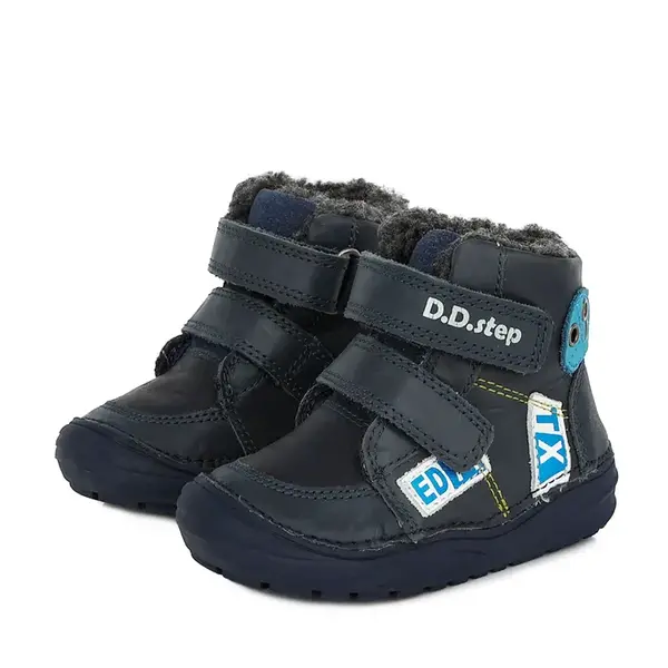 Ghete din piele naturala, primii pași, D.D.Step, Bleumarin_W071-357BM-31_Pebebe