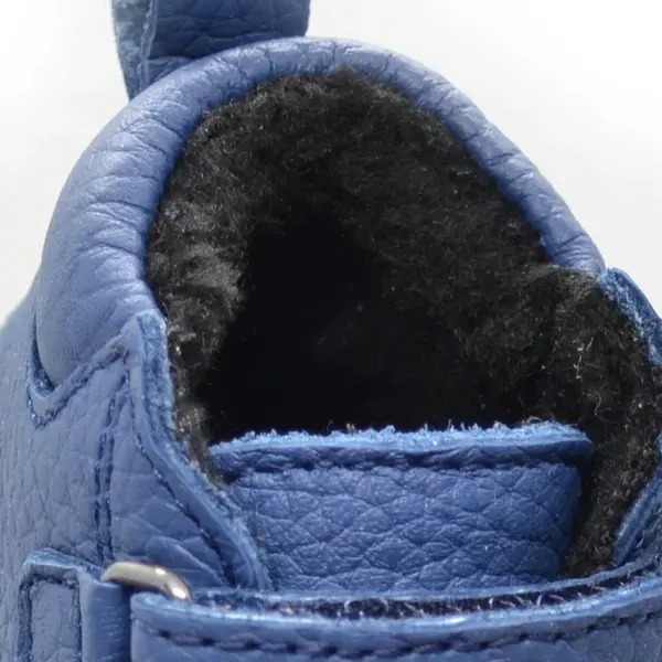 Ghete copii, barefoot, primii pasi, piele naturala, captuseala din blanita, talpa felxibila, albastru cerneala_RO-22-2-18_Pebebe