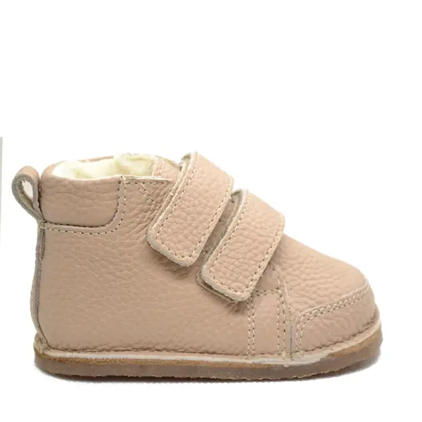 Ghete copii, barefoot, primii pasi, piele naturala, captuseala din blanita, talpa felxibila, cappuccino_RO-22-1-24_Pebebe