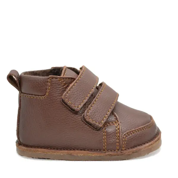 Ghete primii pasi, piele naturala, captuseala textila, talpa felxibila, maro inchis_RO-21-1-18_Pebebe